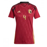 Belgien Wout Faes #4 Fußballbekleidung Heimtrikot Damen EM 2024 Kurzarm